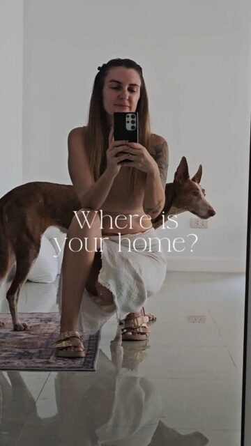 Whenever I'm asked, "Linda, where are you from?"I'm always taken aback for a moment. I just don't know what to answer.Where am I from, and where is my home?What is my home?I've been thinking about this a lot lately.I was born in Germany and have Ukrainian blood. I've always had Russian and Ukrainian girlfriends.Even in my twenties, I didn't feel comfortable in Germany.I discovered and fell in love with Ibiza and always felt truly free there, living there for over 11 years.Then I had other plans; I wanted more and decided to move on.But what was I supposed to do with Gandhi and Fina? I held back for a long time and "actually" wanted to wait until they left their bodies. They're both around 12 or 13 years old but as fit as teenagers.So, I had to wait. Until a friend said the decisive sentence."I've always loved traveling with my dogs."That was the sentence.  The sentence that brought me to Thailand.And one thing I know for sure – my two love to travel and experience adventures.So the three of us made this decision.We had many conversations, and Gandhi and Fina made our journey so easy.We supported each other and experienced and learned so much together once again.Now my answer is crystal clear... I am home wherever Gandhi and Fina are. Everything else will fall into place.Just like we found each other again.